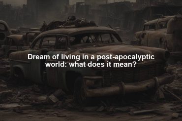 Dream of living in a post-apocalyptic world: what does it mean?