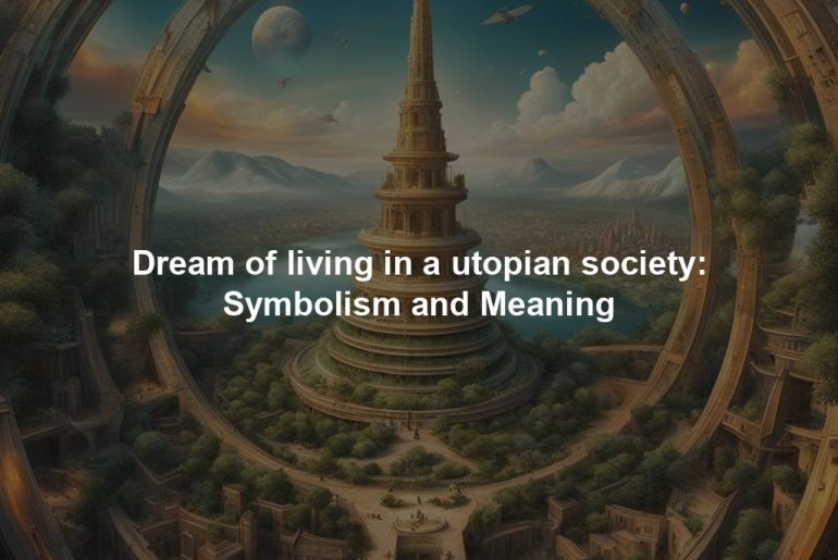 Dream of living in a utopian society: Symbolism and Meaning