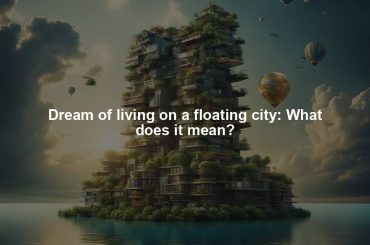 Dream of living on a floating city: What does it mean?