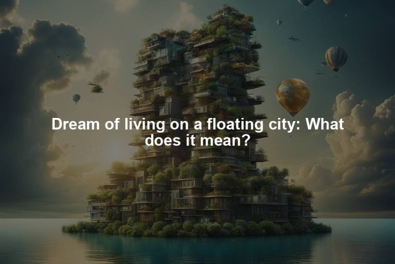 Dream of living on a floating city: What does it mean?