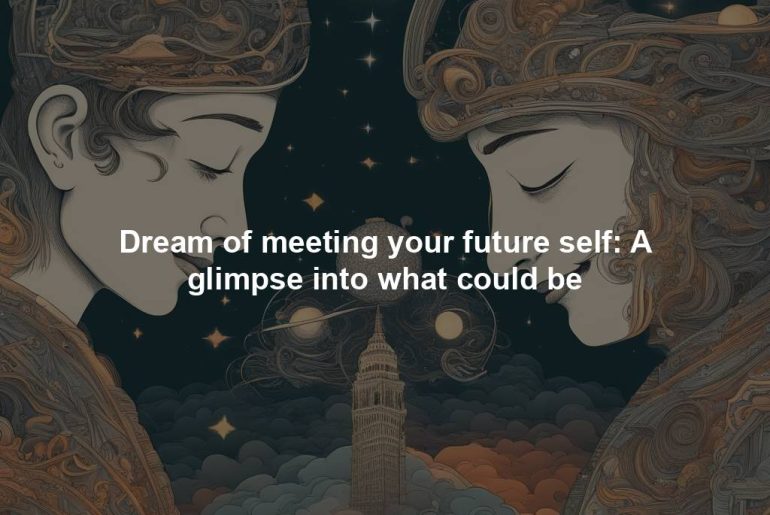 Dream of meeting your future self: A glimpse into what could be