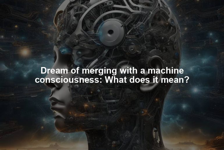 Dream of merging with a machine consciousness: What does it mean?