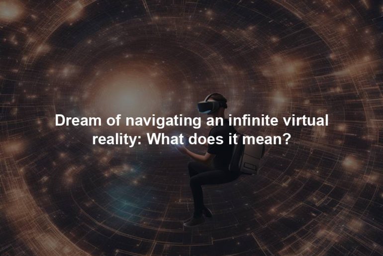 Dream of navigating an infinite virtual reality: What does it mean?