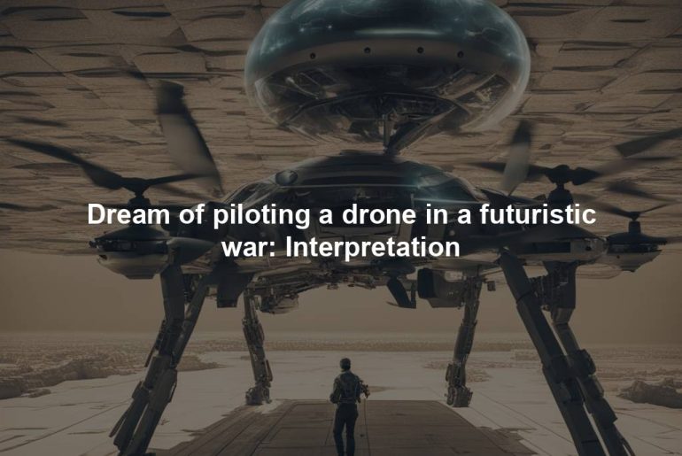 Dream of piloting a drone in a futuristic war: Interpretation