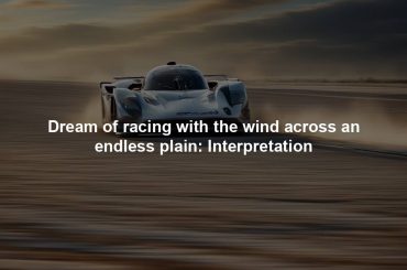 Dream of racing with the wind across an endless plain: Interpretation