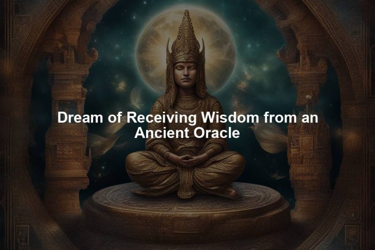 Dream of Receiving Wisdom from an Ancient Oracle