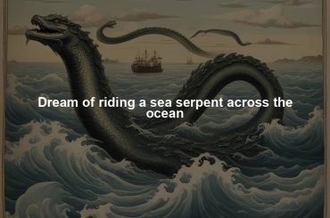 Dream of riding a sea serpent across the ocean