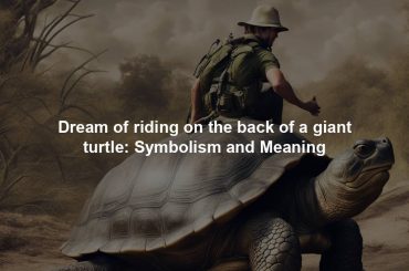 Dream of riding on the back of a giant turtle: Symbolism and Meaning