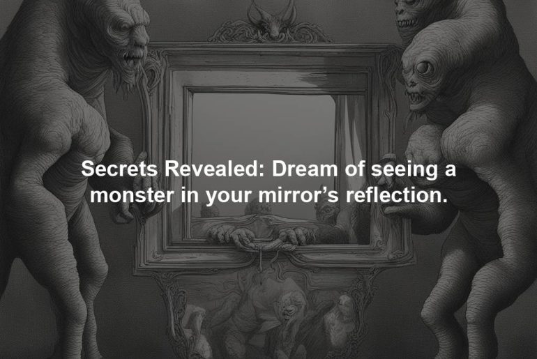 Secrets Revealed: Dream of seeing a monster in your mirror’s reflection.