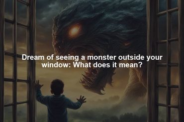 Dream of seeing a monster outside your window: What does it mean?