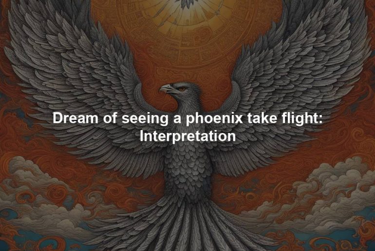 Dream of seeing a phoenix take flight: Interpretation