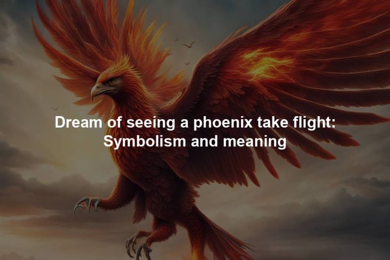 Dream of seeing a phoenix take flight: Symbolism and meaning