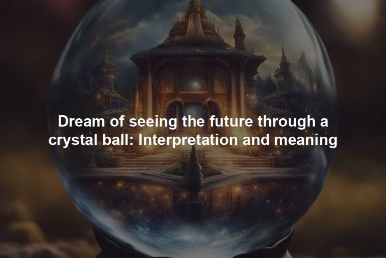 Dream of seeing the future through a crystal ball: Interpretation and meaning