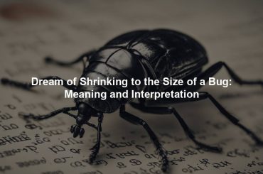 Dream of Shrinking to the Size of a Bug: Meaning and Interpretation
