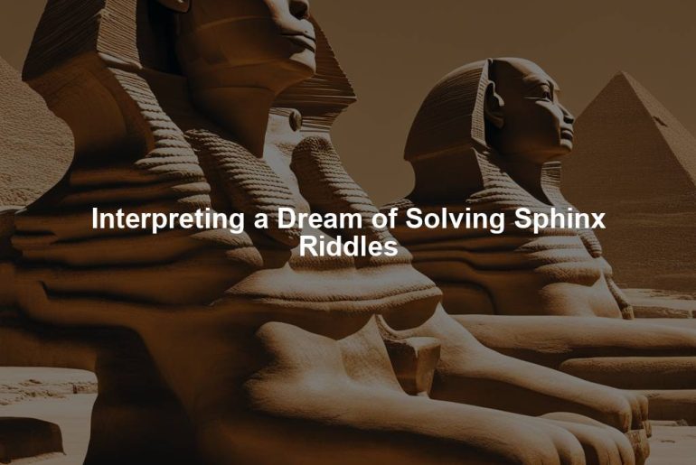 Interpreting a Dream of Solving Sphinx Riddles