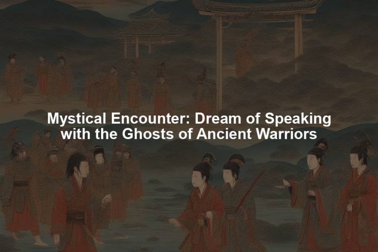 Mystical Encounter: Dream of Speaking with the Ghosts of Ancient Warriors