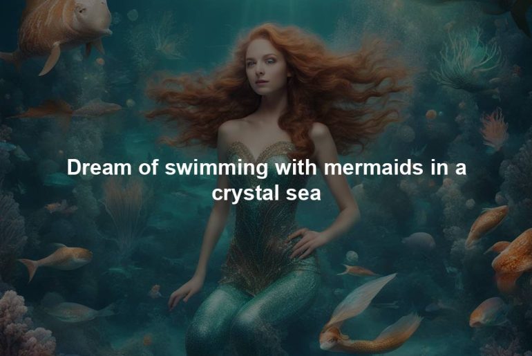 Dream of swimming with mermaids in a crystal sea