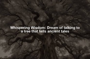 Whispering Wisdom: Dream of talking to a tree that tells ancient tales