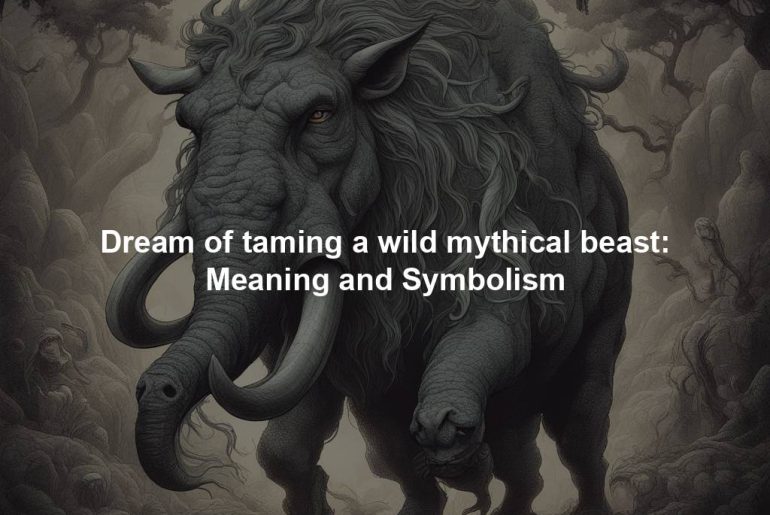 Dream of taming a wild mythical beast: Meaning and Symbolism