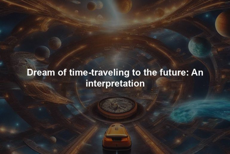 Dream of time-traveling to the future: An interpretation