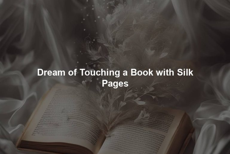 Dream of Touching a Book with Silk Pages