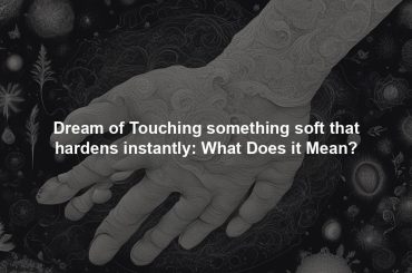 Dream of Touching something soft that hardens instantly: What Does it Mean?