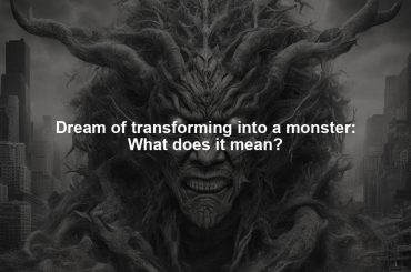 Dream of transforming into a monster: What does it mean?