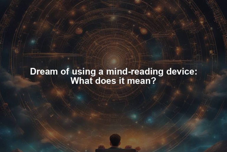 Dream of using a mind-reading device: What does it mean?