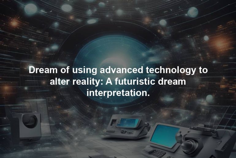 Dream of using advanced technology to alter reality: A futuristic dream interpretation.