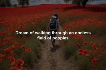 Dream of walking through an endless field of poppies