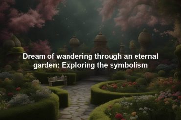 Dream of wandering through an eternal garden: Exploring the symbolism