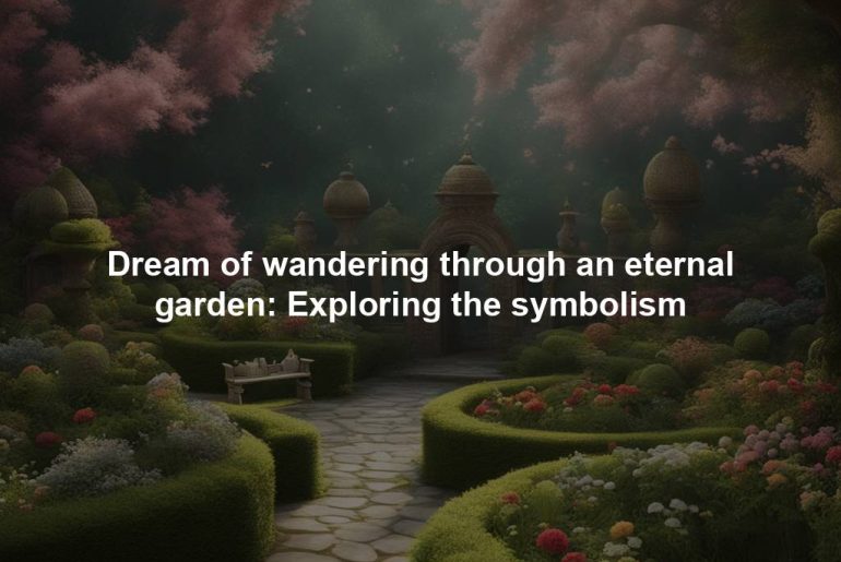 Dream of wandering through an eternal garden: Exploring the symbolism