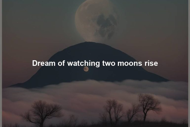 Dream of watching two moons rise