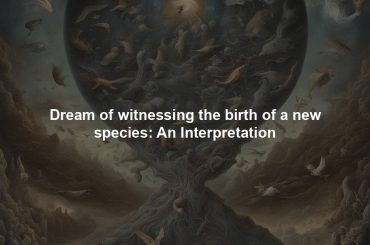 Dream of witnessing the birth of a new species: An Interpretation